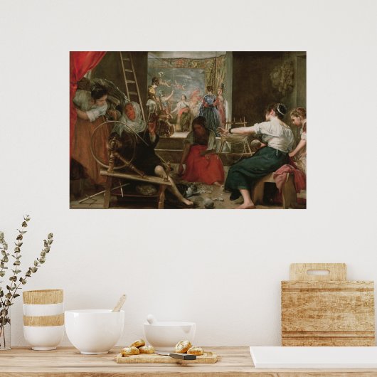 De Spinners, of de Fable of Arachne, 1657 Poster (Keuken)