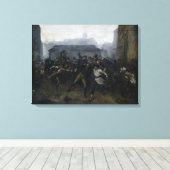 De spion, episode van het Siege van Parijs, 1871 Canvas Afdruk (Insitu (Houten vloer))