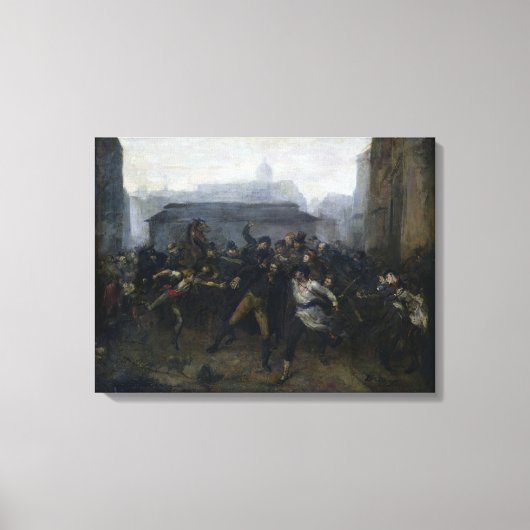 De spion, episode van het Siege van Parijs, 1871 Canvas Afdruk (Voorkant)