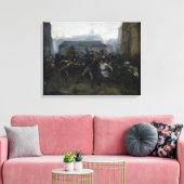 De spion, episode van het Siege van Parijs, 1871 Canvas Afdruk (Insitu (Woonkamer))