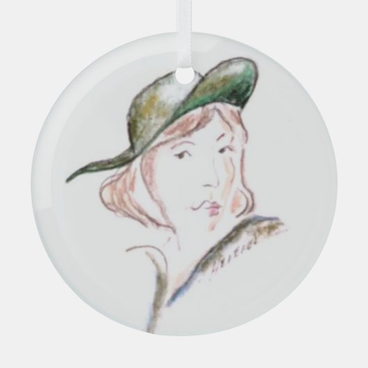 De spion .... glas ornament (Voorkant)