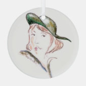 De spion .... glas ornament (Achterkant)