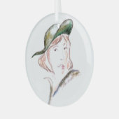 De spion .... glas ornament (Voorkant links)