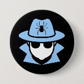 De "spion" ronde button 7,6 cm (Voorkant)
