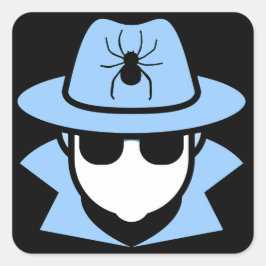 De "spion" vierkante sticker