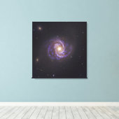 De Spiraal Galaxy M100 en Supernova SN2006X Canvas Afdruk (Insitu (Houten vloer))