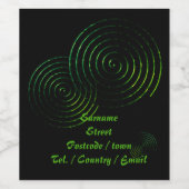 De spiraal is het oudste symbool, de Keltische cul Wijn Etiket (Enkel label)