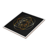 De Spiraal van Fibonacci de heilige meetkunde Tegeltje (Zijkant)