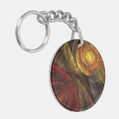 De spiraal van het Abstracte Art. van het Leven Sleutelhanger (Voorkant Links)