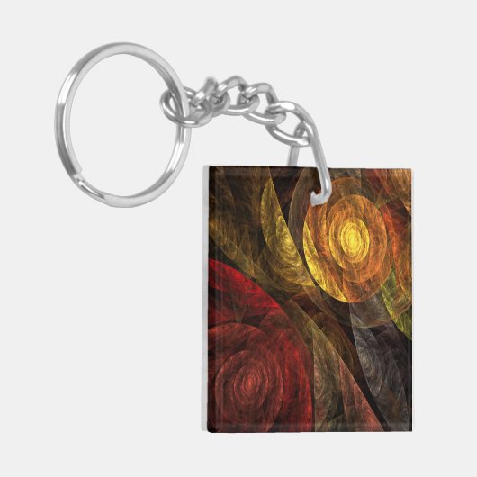 De spiraal van het Abstracte Art. van het Leven Sleutelhanger (Voorkant Links)