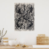 De Spiraalraad van Oude Stemmen Wandkunst Poster (Keuken)