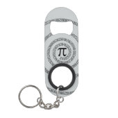 De spirale Pi klikt aanpast om Grijze Kleur te ver Sleutelhanger Flessenopener (Voorkant)