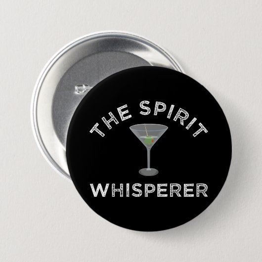 De Spirit Whisperer Funny Bartender Ronde Button 7,6 Cm (Voorkant /achterkant)