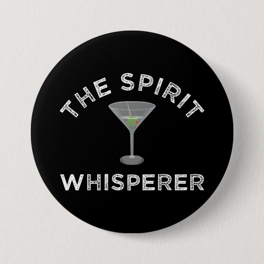 De Spirit Whisperer Funny Bartender Ronde Button 7,6 Cm (Voorkant)