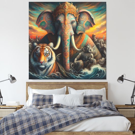 De spirituele kunst canvas afdruk (Insitu (Slaapkamer))