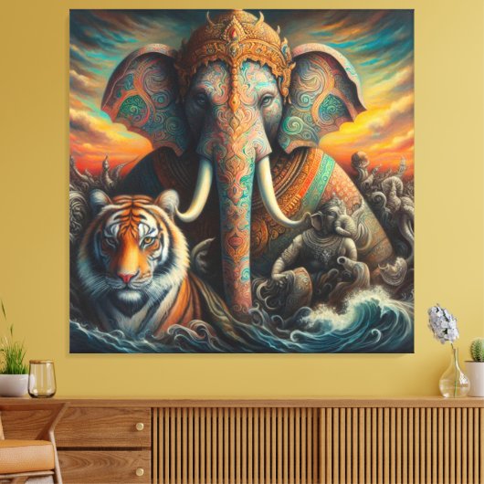 De spirituele kunst canvas afdruk (Insitu (Woonkamer))