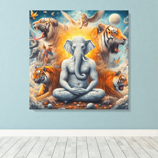 De spirituele kunst canvas afdruk (Insitu (Houten vloer))