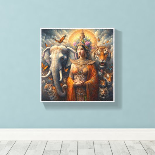 De spirituele kunst canvas afdruk (Insitu (Houten vloer))