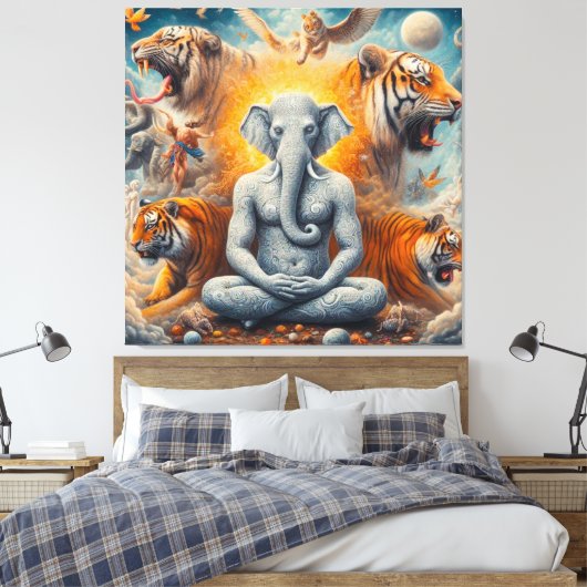 De spirituele kunst canvas afdruk (Insitu (Slaapkamer))