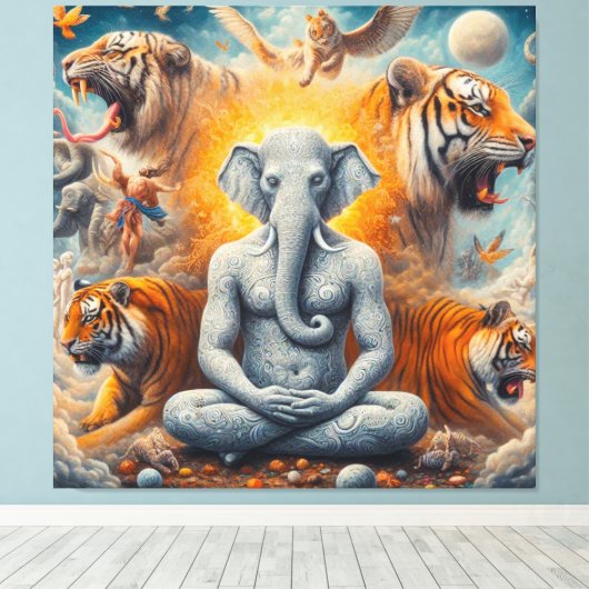 De spirituele kunst canvas afdruk (Insitu (Houten vloer))