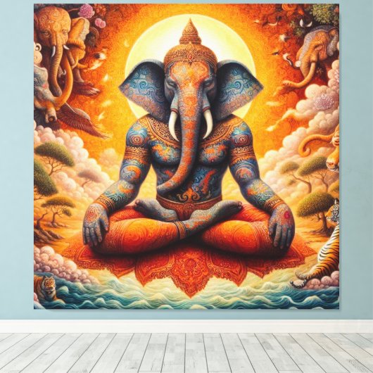 De spirituele kunst canvas afdruk (Insitu (Houten vloer))