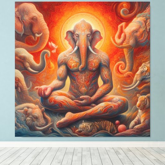 De spirituele kunst canvas afdruk (Insitu (Houten vloer))