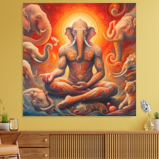 De spirituele kunst canvas afdruk (Insitu (Woonkamer))