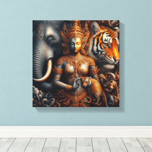 De spirituele kunst canvas afdruk (Insitu (Houten vloer))