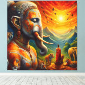 De spirituele kunst canvas afdruk (Insitu (Houten vloer))