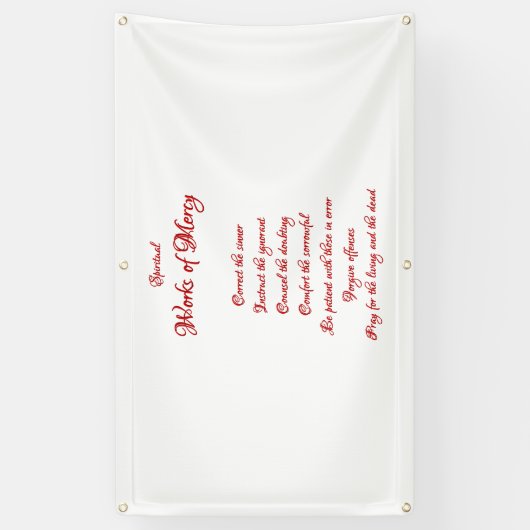 De Spirituele werken van Mercy Spandoek (Verticaal)