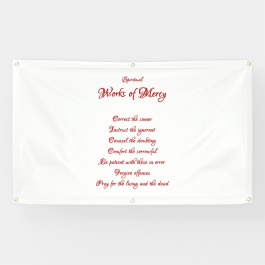 De Spirituele werken van Mercy Spandoek (Horizontaal)