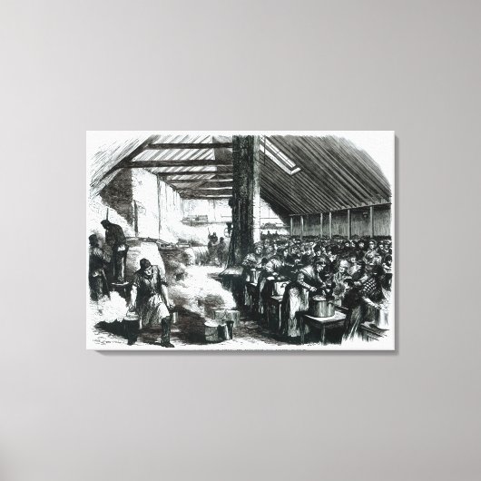 De Spitalfields Soepkeuken, 1867 Canvas Afdruk (Voorkant)