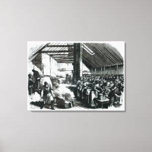 De Spitalfields Soepkeuken, 1867 Canvas Afdruk