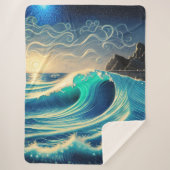 De Splendor van een Blauwe Golf Sherpa Deken (Voorkant)