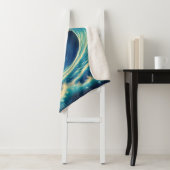 De Splendor van een Blauwe Golf Sherpa Deken (In situ)