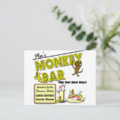 De Spleten van de Banaan van de Bar van de Aap van Briefkaart (Staand voorkant)