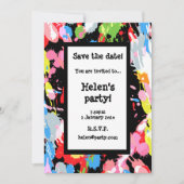 De Spletters van de verf sparen de Kaart van de Da (Voorkant)