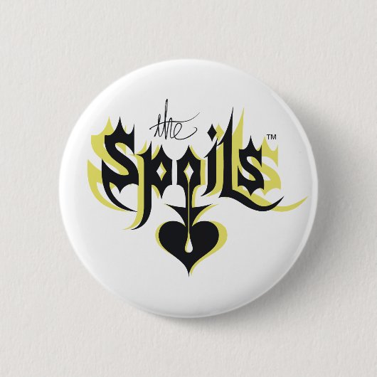 De Spoils Logo Ronde Button 5,7 Cm (Voorkant)