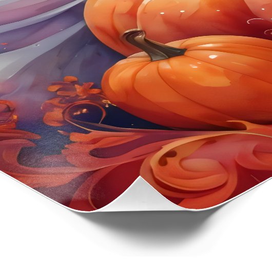 De spookachtige pompoen wals perfect poster (Hoek)