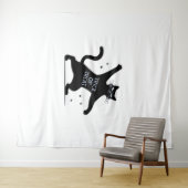 De spookachtige truc-of-traan van de dansende zwar wandkleed (In Situ (horizontaal))