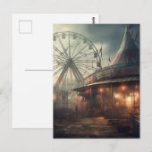 De spookachtige verlaten dystopische carnaval tent briefkaart (Voorkant / Achterkant)