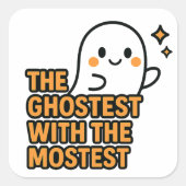 De spookachtigste met de meeste – vierkante sticker (Voorkant)