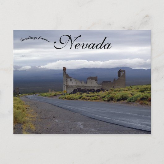 De spookstad van Rhyolite Nevada Briefkaart (Voorkant)