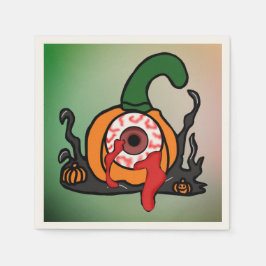 De Spooky Bloodshot Pumpkin Servet