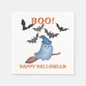 De Spooky Boo Ghost en Bats Kinder Halloween Party Servet (Voorkant)