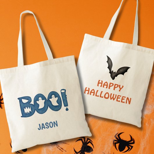 De Spooky Boo Trick or treat Happy Halloween Tote Bag