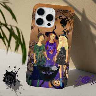 De Spooky Halloween Heksen Telefoonhoes iPhone 15 Pro Max Hoesje