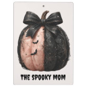 De Spooky Mom Halloween Pumpkin Klembord (Achterkant)