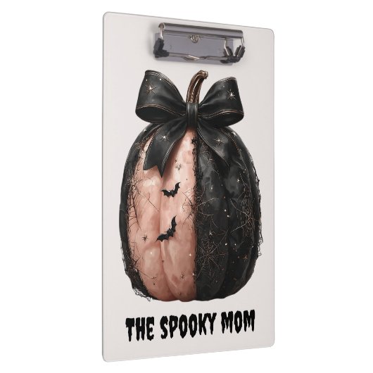 De Spooky Mom Halloween Pumpkin Klembord (Rechts)