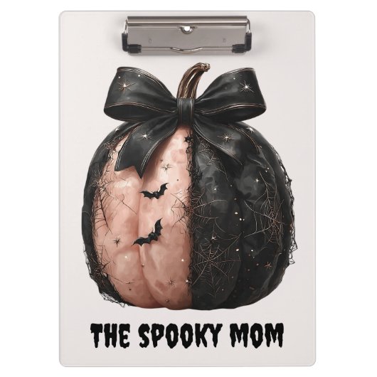 De Spooky Mom Halloween Pumpkin Klembord (Voorkant)